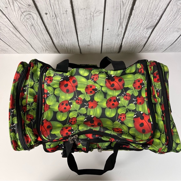 Parisun Large Duffle Bag with Ladybug Print NWOT - Picture 3 of 9